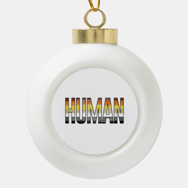 Bär human keramik Kugel-Ornament (Vorderseite)