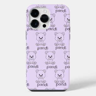 Bär-ig Personalisiert: Anpassbares Helllila iPhone 14 Pro Max Hülle