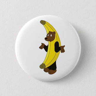 Bär im Bananen-Anzug Button