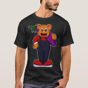 Bär im Bauer mit Eggplant T-Shirt