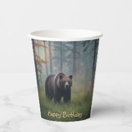 Bär im Magischen Wald Pappbecher