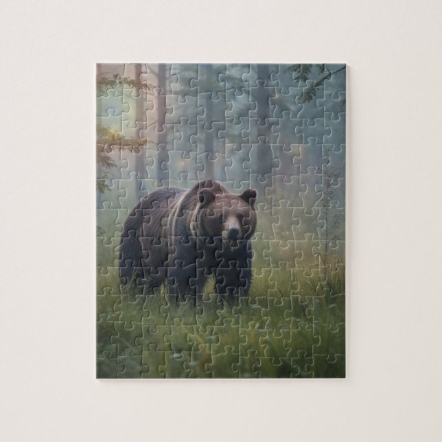 Bär im Magischen Wald Puzzle (Vertikal)