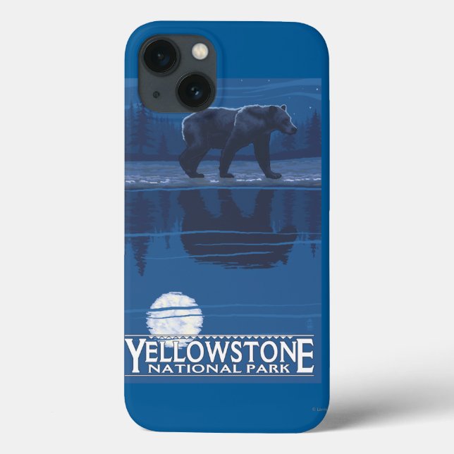 Bär im Mondlicht - Yellowstone Nationalpark Case-Mate iPhone Hülle (Rückseite)