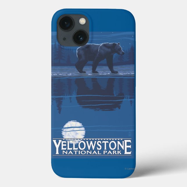 Bär im Mondlicht - Yellowstone Nationalpark Case-Mate iPhone Hülle (Rückseite)