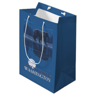 Bär im Mondschein - Berg-Bäcker, Washington Mittlere Geschenktüte