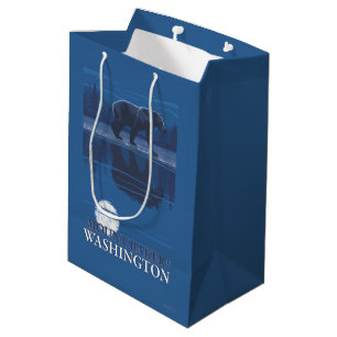 Bär im Mondschein - Berg-Bäcker, Washington Mittlere Geschenktüte