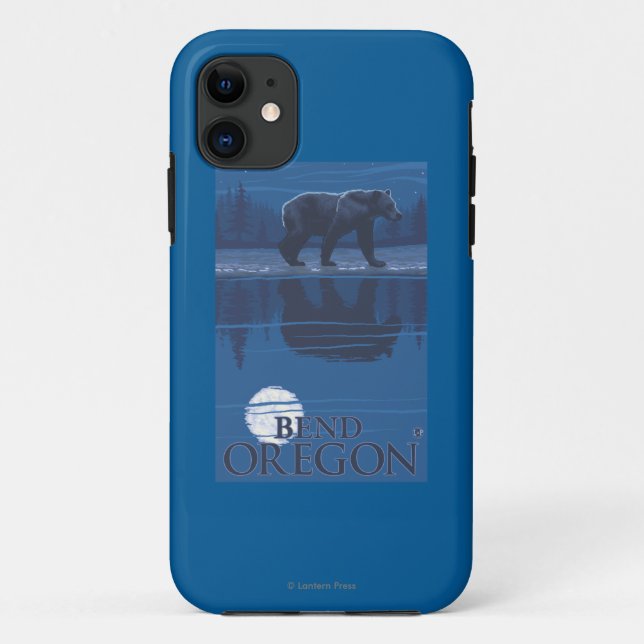 Bär im Mondschein - Biegung, Oregon Case-Mate iPhone Hülle (Rückseite)