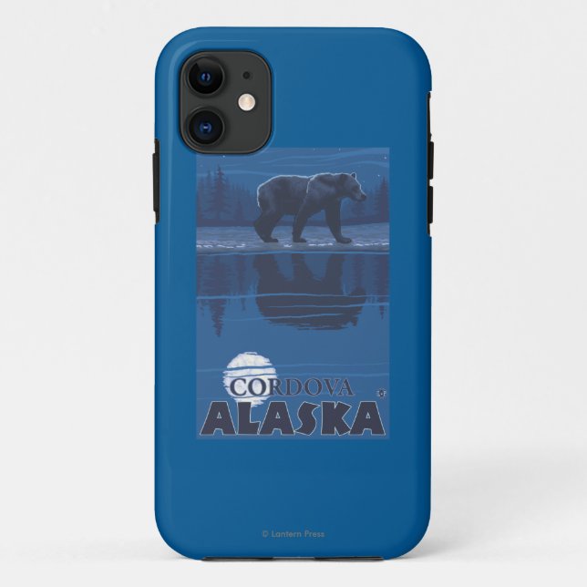 Bär im Mondschein - Cordova, Alaska Case-Mate iPhone Hülle (Rückseite)