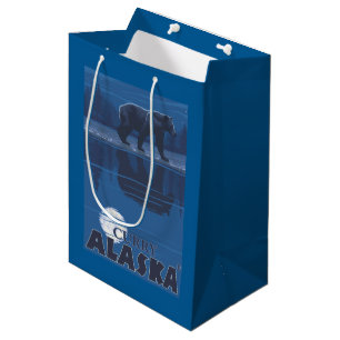 Bär im Mondschein - Curry, Alaska Mittlere Geschenktüte