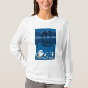 Bär im Mondschein - Glacier Nationalpark, M.Ü. T-Shirt
