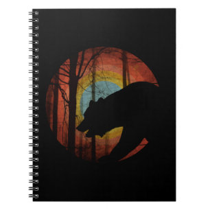 BÄR IM WALD FOREST VINTAGE NOTIZBLOCK