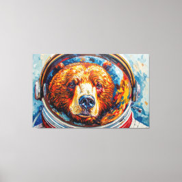 BÄR IM WELTALL-9 LEINWANDDRUCK