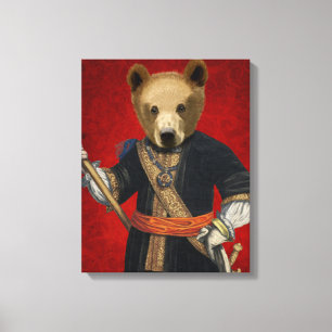 Bär in Blue Robes Leinwanddruck