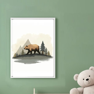 Bär in den Bergen Poster