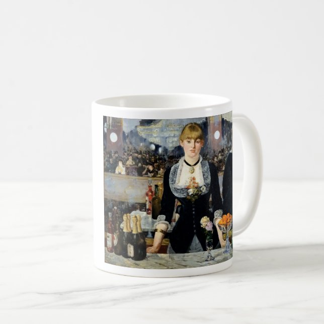 Bar in den Folies-Bergère von Manet Kaffeetasse (VorderseiteRechts)