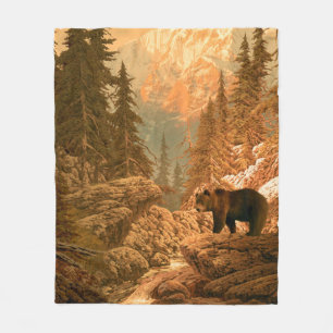 Bär in den Rocky Mountainsbär,braun,tier,grizz Fleecedecke