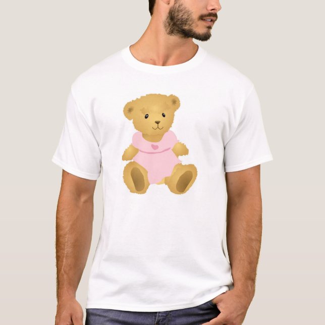Bär in einem rosa Kleid T-Shirt (Vorderseite)