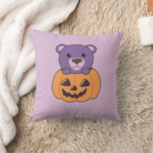 Bär in Kürkin Sweet Bears Happy Halloween Throw Kissen