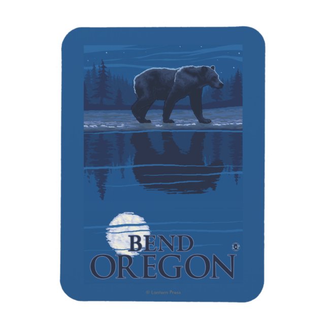 Bär in Mondlicht - Bend, Oregon Magnet (Vertikal)
