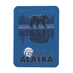 Bär in Mondlicht - Cordova, Alaska Magnet