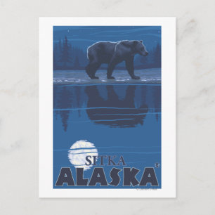 Bär in Mondlicht - Sitka, Alaska Postkarte