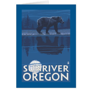 Bär in Mondlicht - Sun River, Oregon