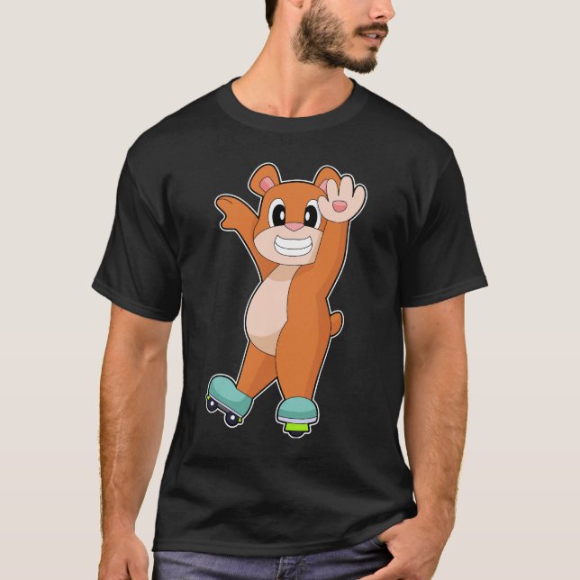 Bär Inline-Skating Inline-Skates Sport T-Shirt (Vorderseite)