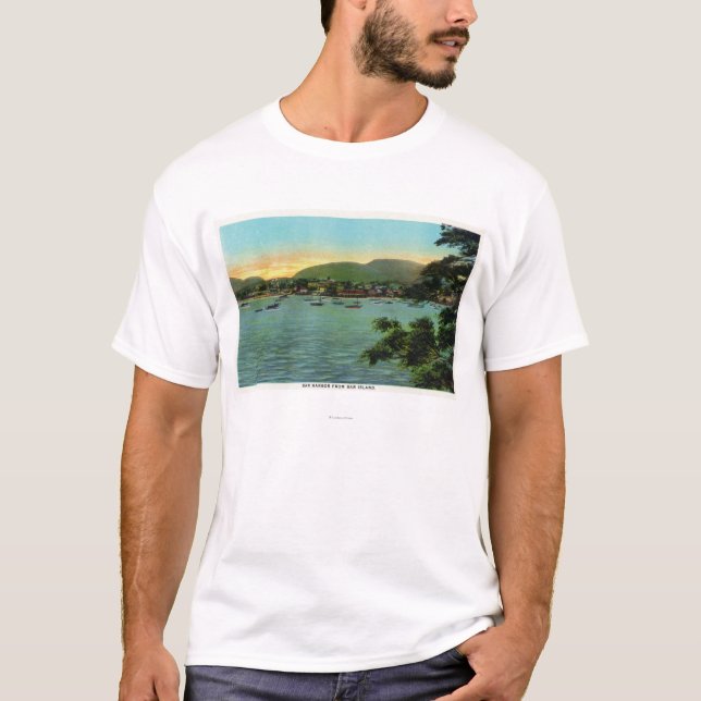 Bar-Insel-Ansicht des Bar-Hafens T-Shirt (Vorderseite)