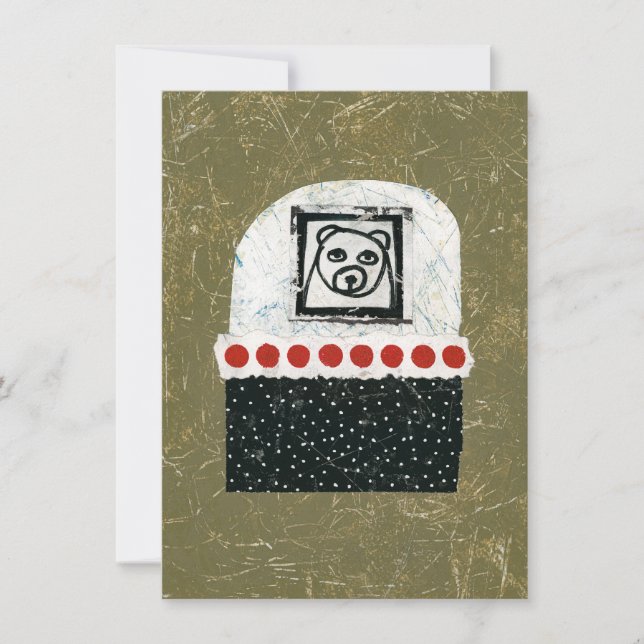 Bär ist müde Grußkarte Karte (Vorderseite)
