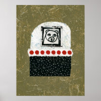 Bär ist müde Plakatwand Kunst