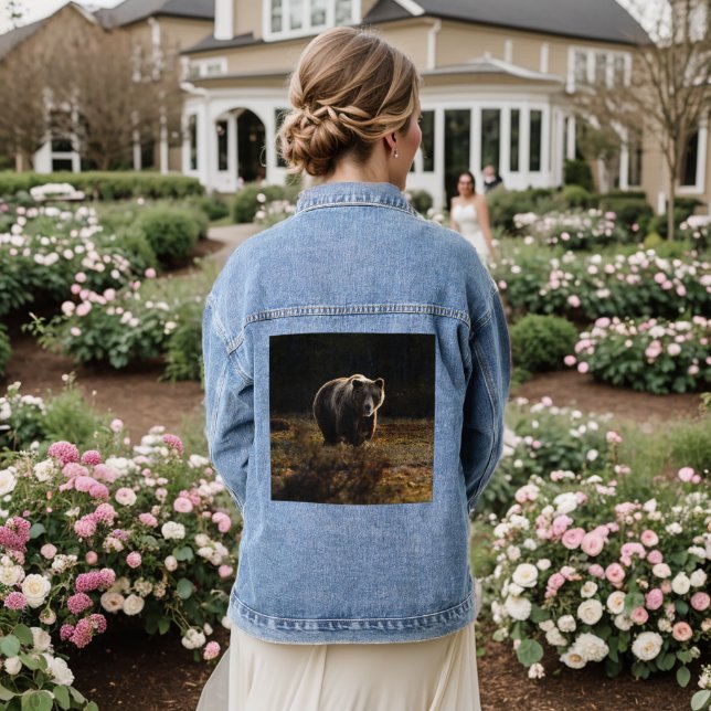 Bär Jeansjacke (Hochzeit Rückseite)