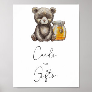 Bär - Karten und Geschenke Baby Shower Poster