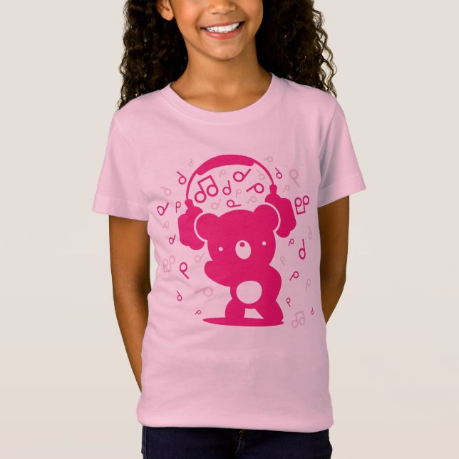 Bär_Kopfhörer T-Shirt (Vorderseite)