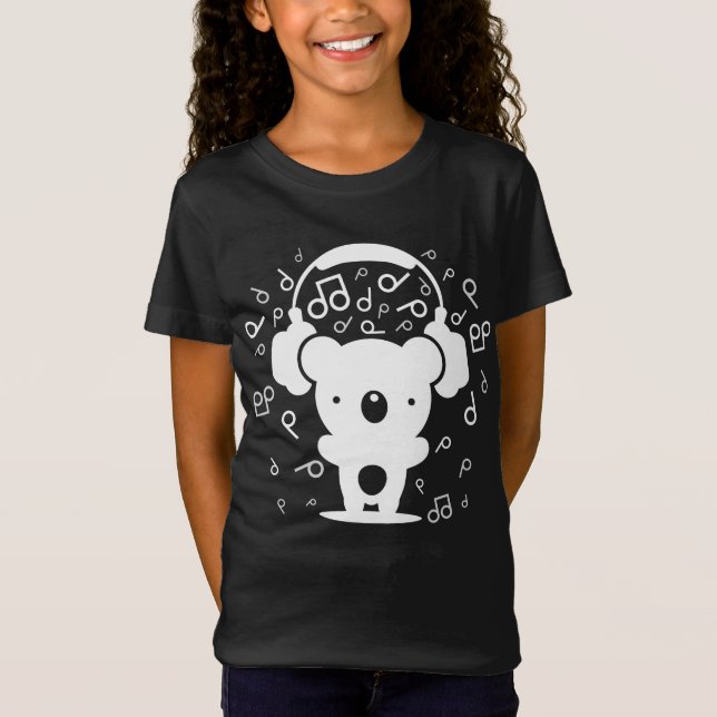 Bär_Kopfhörer T-Shirt (Vorderseite)