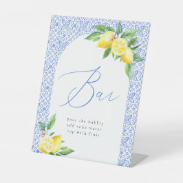 Bar Lemon Italian Blue Tile Positano Sockelschild