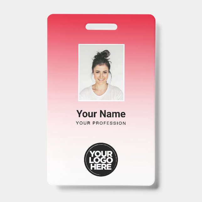 Bar-Logo des Red Employee-Fotos Ausweis (Vorderseite)