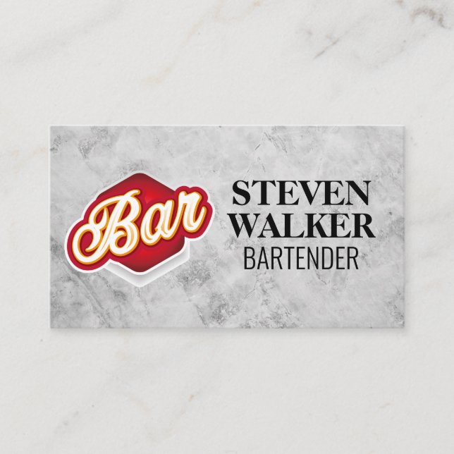 Bar Logo | Restaurant Industry Terminkarte (Vorderseite)