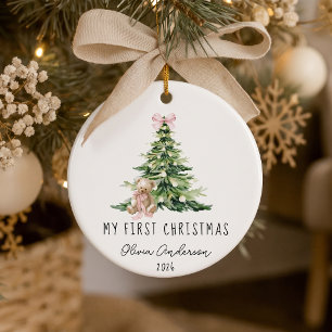 Bär mein erstes Weihnachten Keramik-Ornament Keramik Ornament