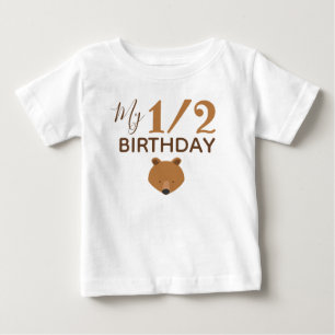 Bär meinen halben Geburtstag Baby T-shirt