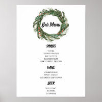 BAR MENU Großes Zeichen | Winterkranz