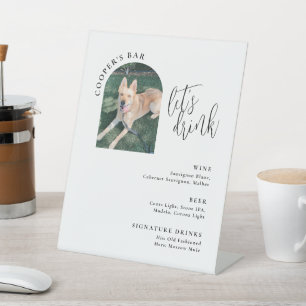 Bar Menu mit Peet-Foto-Schild Sockelschild