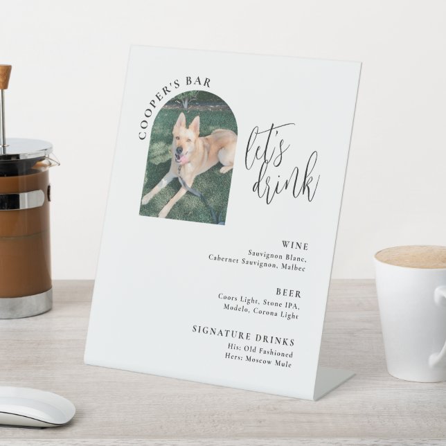 Bar Menu mit Peet-Foto-Schild Sockelschild (In SItu)