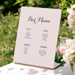 Bar Menu "Rosa Drinks" Sockelschild<br><div class="desc">Bar Menu/Drinks Rosa Hochzeitszeichen für Brautparty,  Brunch und Bubbly,  Bridal Luncheon,  Junggeselinnen-Abschied. Mehr Produkte mit diesem Design sind in der folgenden Kollektion zu finden.</div>