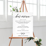 Bar Menu Signieren EDITABLE COLOR Modern Script Künstlicher Leinwanddruck<br><div class="desc">Ein schlicht elegantes Zeichen,  dass Ihre Gäste lieben werden. Text- und Hintergrundfarben sind vollständig editierbar,  um Ihrem Thema zu entsprechen! Design by © berrysweet . Printfähige digitale Dateien und passende Artikel sind verfügbar! Besuchen Sie unsere Website unter www.berryberrysweet.com für weitere Informationen!</div>