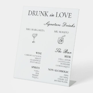 Bar Menü Sockelschild