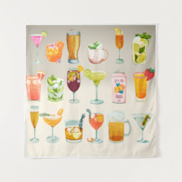 Bar Menü Wandteppich