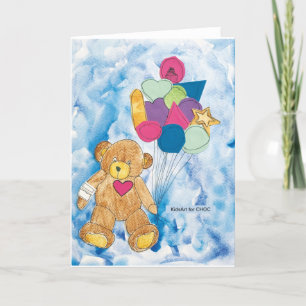 Bär mit Balloons - Kinder Kunst für CHOC Dankeskarte