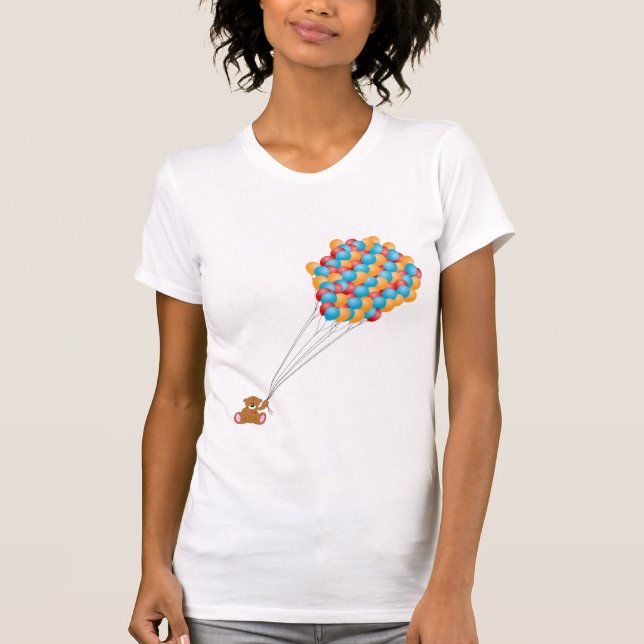 Bär mit Balloons T-Shirt (Vorderseite)