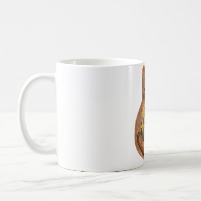 Bär mit Blüten Kaffeetasse (Links)