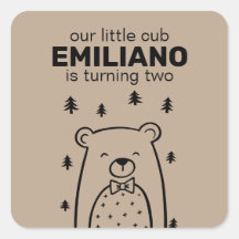 Bär mit Bow-Krawatte, Aufkleber